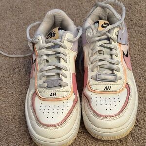Nike Air Force 1 in Cream and Pink size US 5